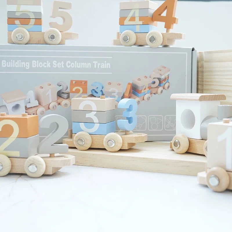 Wooden Number Train Toy – Montessori Pull-Along Counting Set for Toddlers - Image 5