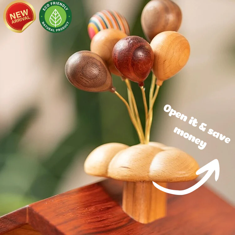 Magnetic Door Wooden Piggy Bank - Creative Design Eco-Friendly Materials - Image 3