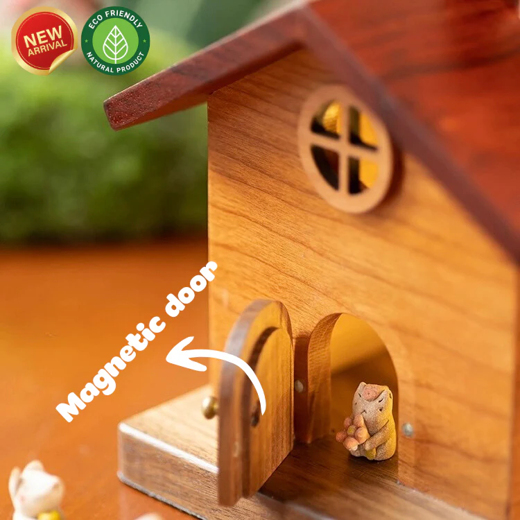 Magnetic Door Wooden Piggy Bank - Creative Design Eco-Friendly Materials - Image 5